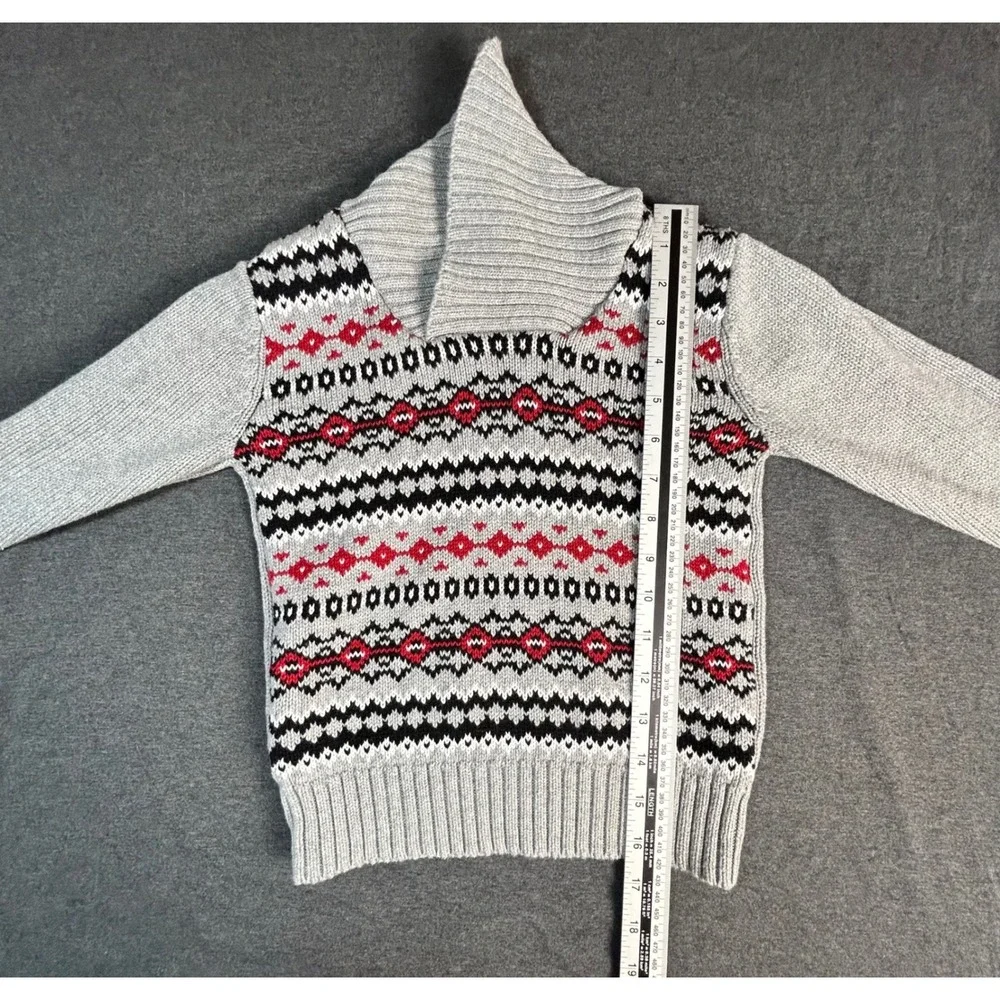 Gymboree Kids Gray Fair‎ Isle Cowl Neck Sweater Size XS (4)Cotton